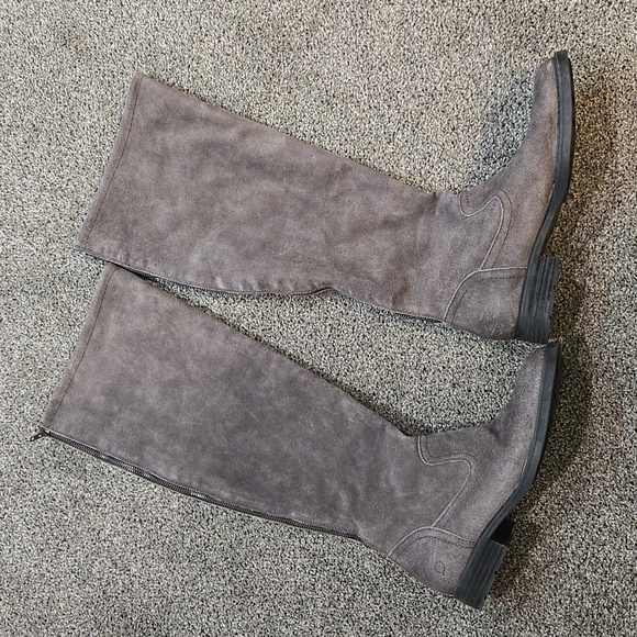 Born Women Basalto Distressed Tall Riding Boots Zip Back Leather shoes sz 9.5M - Picture 3 of 12